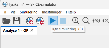 Kør simulering