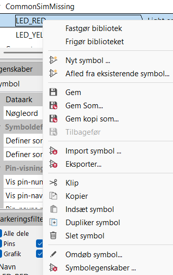 Højreklik på symbol og vælg Symbolegenskaber