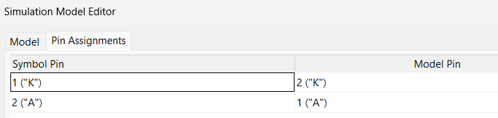 Pin-assignment for standard diode i KiCAD